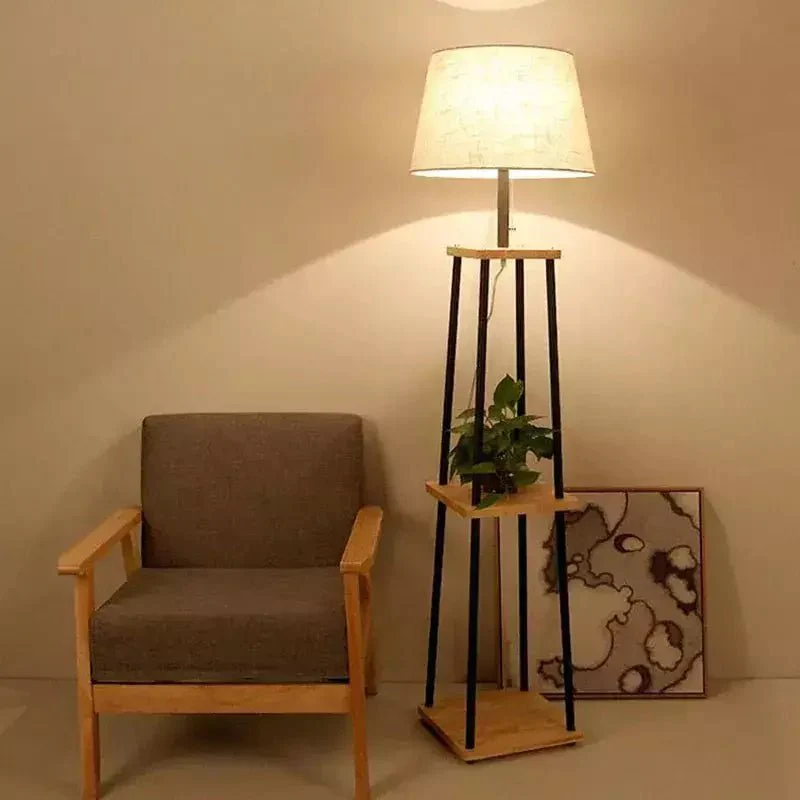 Lampadaire Bois et Noir | Charme Contrasté - E-shop mondial – Produits durables, modernes et accessibles partout Lampadaire Noir Minimal | Lampe Décorative Tunisie | Fiolla Home