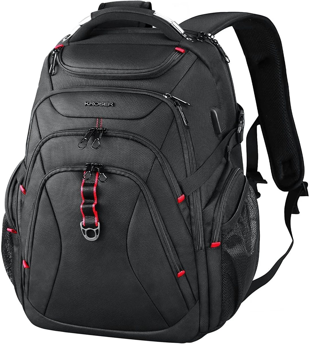 Grand sac à dos pour ordinateur portable et voyage 17.3 « XL pour hommes / femmes étanche pour collège Business – Kroser - Organisation de la maison avec des solutions de rangement - {'count': 2, 'name': 'intelligents'}