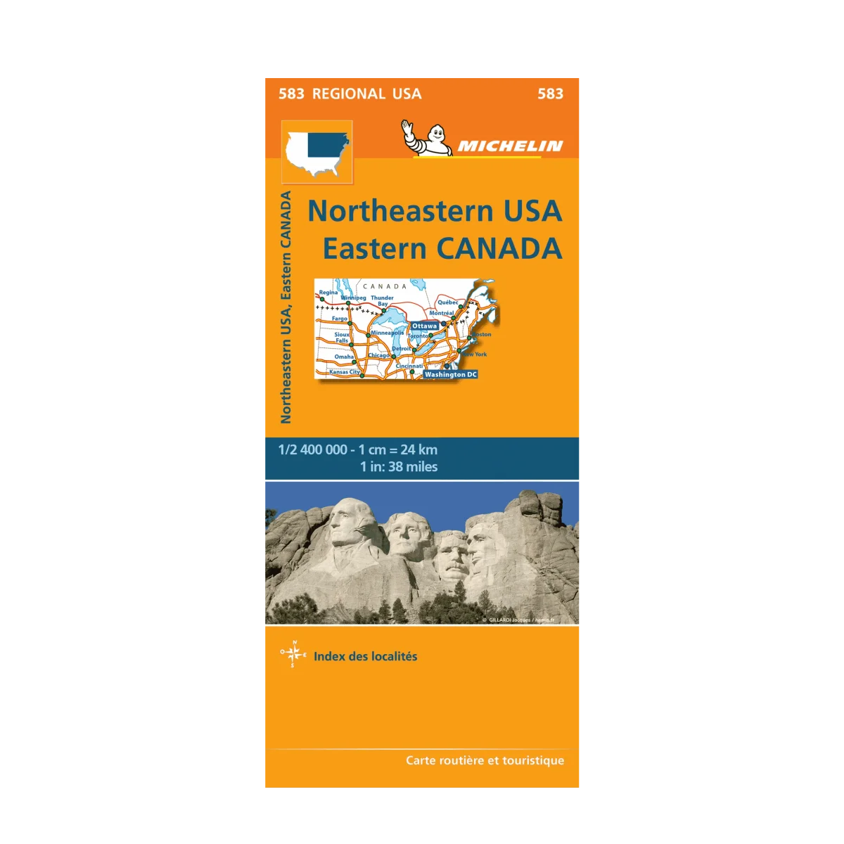 Carte régionale États-Unis Nord-Est Canada Est- Michelin Édition Limitée Art Table Française Promotion