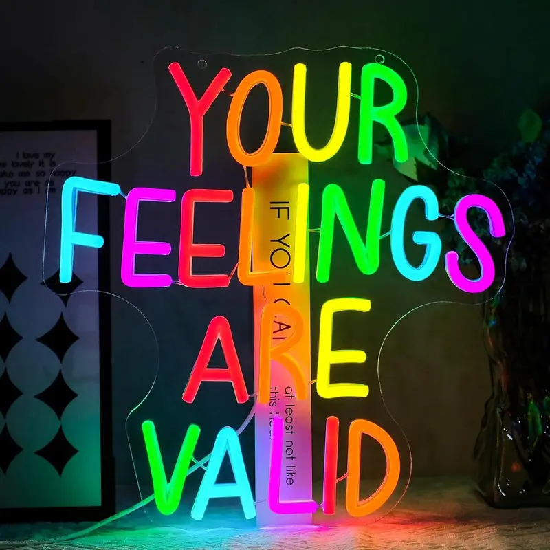 Neon Your Feelings Are Valid - Éclairage de qualité avec frais de port offerts S'AFIELINA Miroir de Salle de Bain avec Éclairage Asymétrique 75 x 55 cm, 3  Couleurs de Lumière Réglables, Antibuée, Bluetooth, Horloge, Température |  Tecnomat Construire, Rénover, Aménager