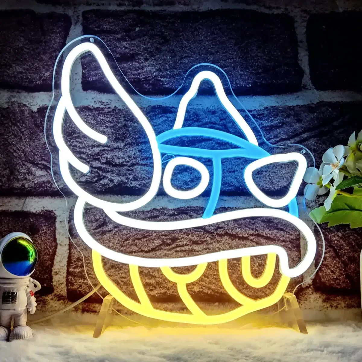 Neon Carapace Bleue Mario Éclairage qualité frais port offerts