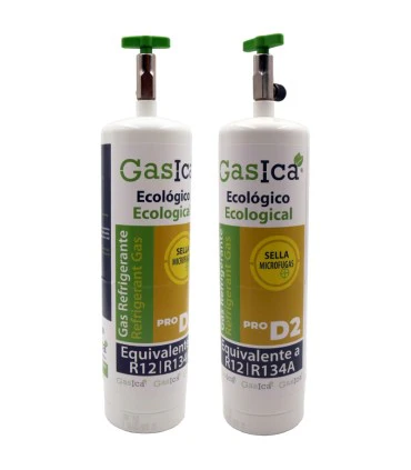 Pack gas refrigerante GASICA PRO D2 - R12 R134a - Accessoires Électroménagers en Promotion : Tout pour Votre Maison à Moins Cher ! - kit recharge clim voiture pack refrigerante pro r12 r134a accessoire promotion