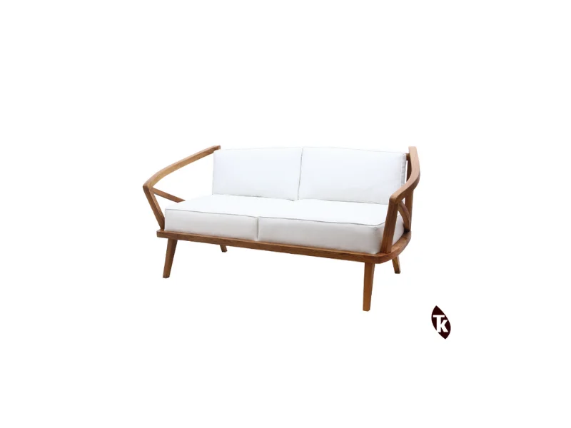 Sofa extérieur Blanc Teck Bayu Saldi Straordinari Offerte Speciali Disponibili Adesso