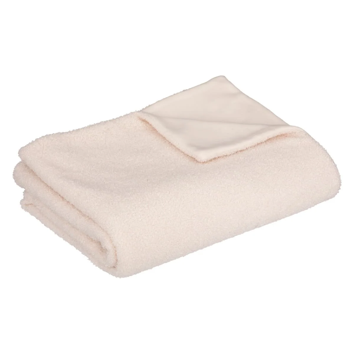 Plaid bouclette blanche 120×160 - Édition Limitée – L’Art de la Table Française en Promotion ! - {'count': 2, 'name': 'unie'}