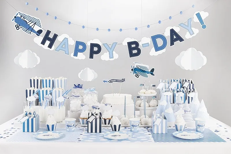 Banderole « Happy B-Day – Petit Aviateur - ​Boulangerie-Pâtisserie | Pain au Levain & Viennoiseries​ PAIN PAIN boulangerie identité globale - LaPetiteGrosse