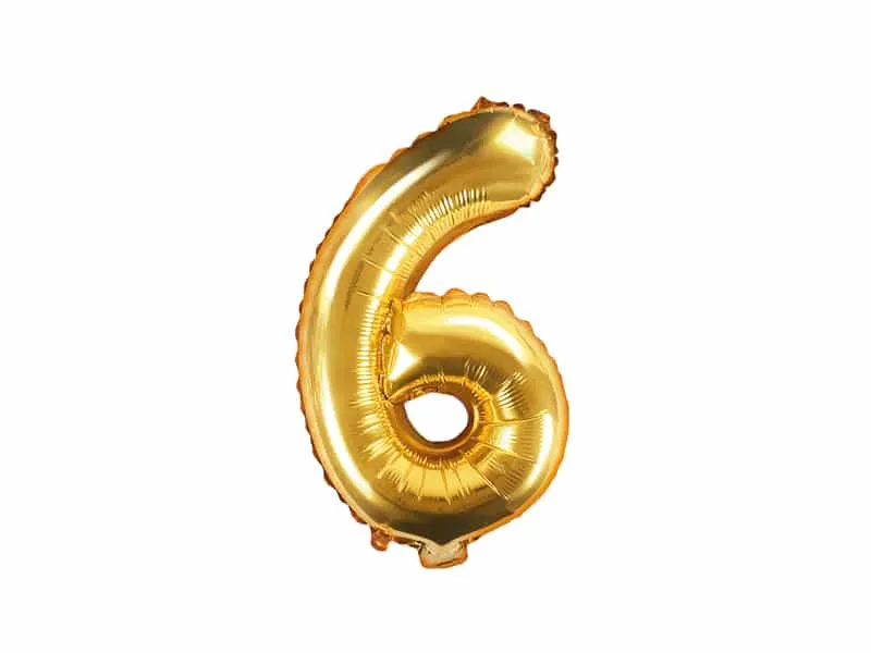 Ballon chiffre 6 – Or - ​Boulangerie-Pâtisserie | Pain au Levain & Viennoiseries​ Code APE / NAF 10.71C : boulangerie et boulangerie-pâtisserie |  Superindep.fr