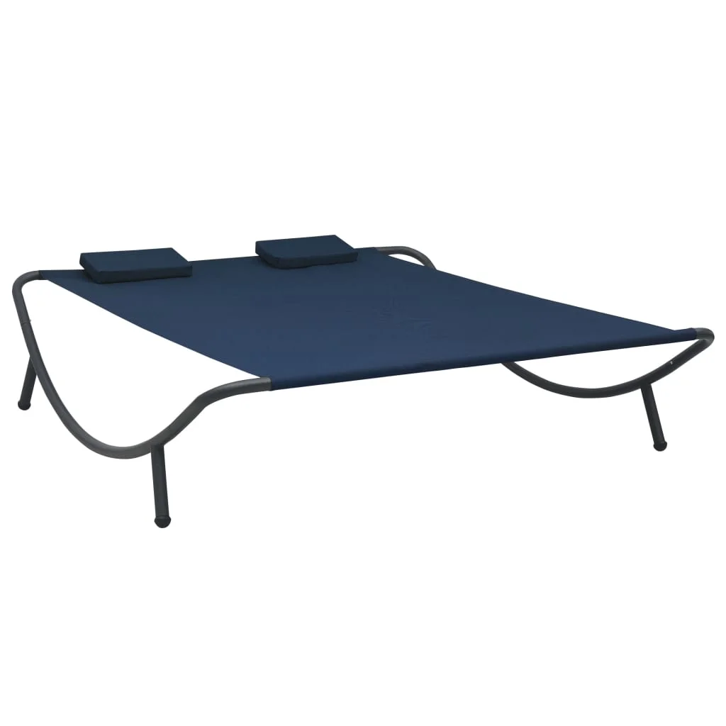 Lit d’extérieur/jardin en tissus bleu (MARKETPLACE) - Édition Limitée – L’Art de la Table Française en Promotion ! Table bistrot carrée pliable en mosaïque (58 x 58 cm) Havana Brun - Salon  de jardin, table et chaise - Eminza