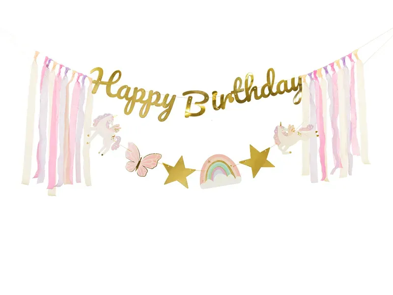 Guirlande anniversaire Licorne ​Boulangerie Pâtisserie Pain Levain Viennoiseries