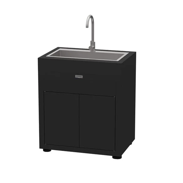 Meuble évier intégré cm Noir Marquier Équipements Outdoor Activités Pleine Nature