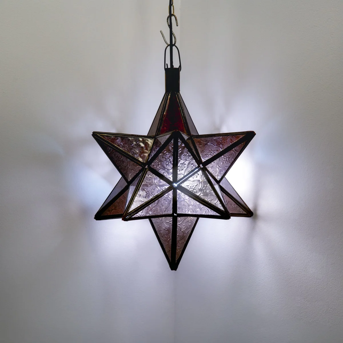 Lampe Arabe Étoile Cristal Violet C2 32x28 - Saldi Straordinari – Offerte Speciali Disponibili Adesso - Papier