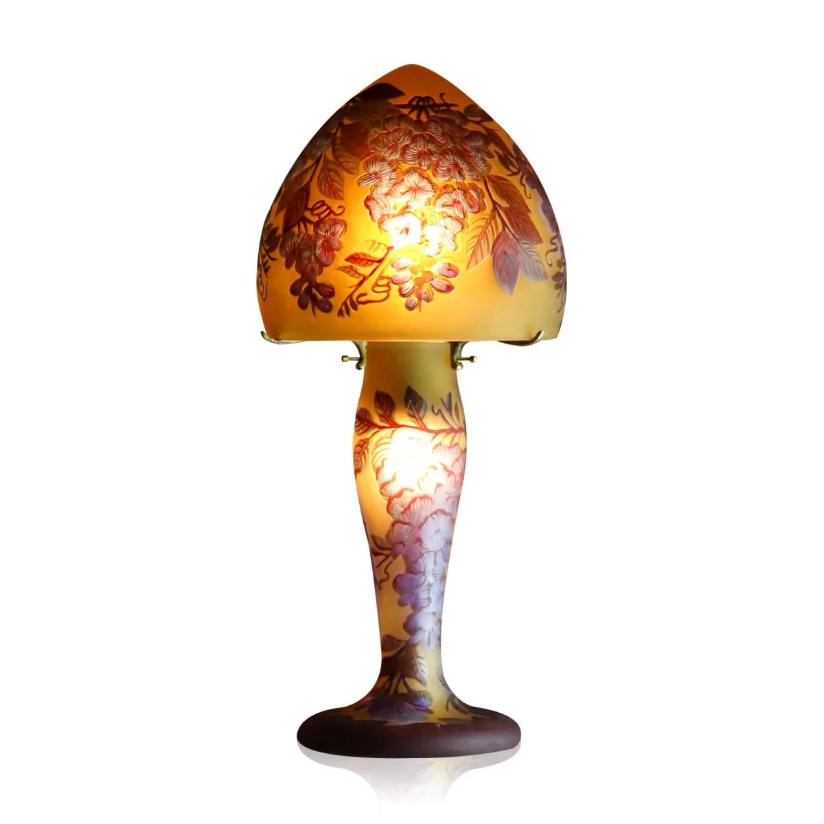 Lampe pâte de verre art nouveau n°8 Tip Gallé Poétique - Vins Rouges Harmonieux pour Chaque Occasion