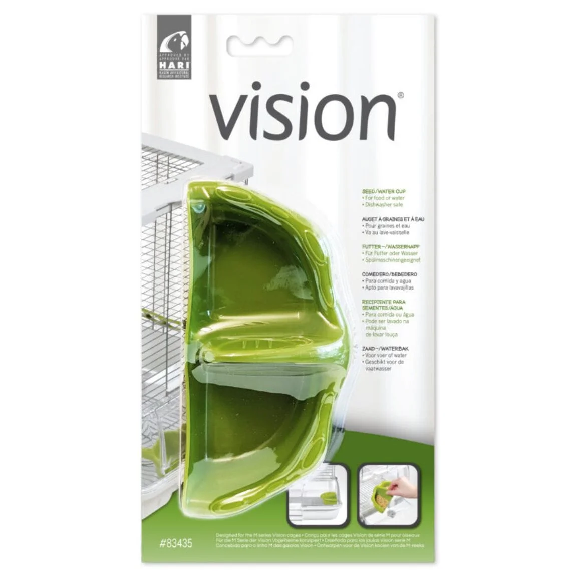 Auget Cage Vision Plastique Eau Nourriture Vert Olive Hari Saldi Straordinari Offerte Speciali Disponibili Adesso