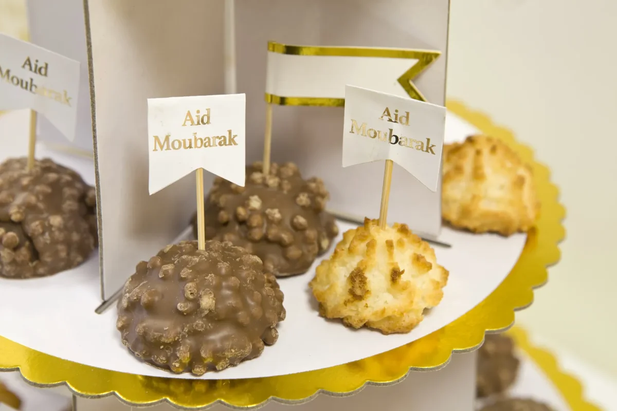 Pic gateau Mini drapeau Aid Moubarak Lot ​Boulangerie Pâtisserie Pain Levain Viennoiseries