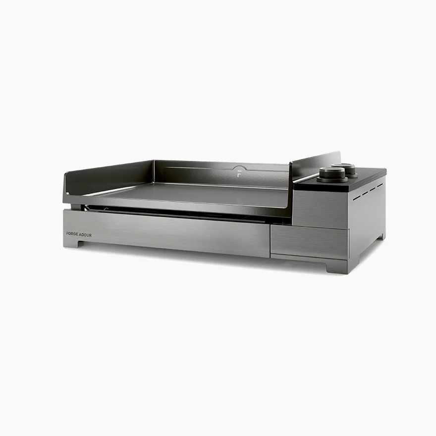 Plancha Premium électrique 60 Acier Noir et gris – Forge Adour - Équipements Outdoor pour Activités en Pleine Nature - {'count': 1, 'name': 'Garantie'}