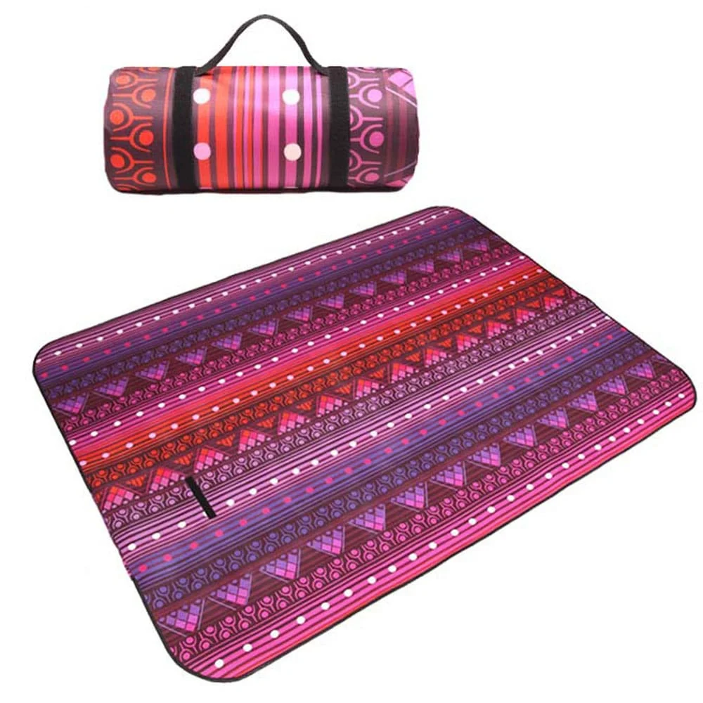 Plaid Pique-nique Mosaïque Violet - Saldi Straordinari – Offerte Speciali Disponibili Adesso Sherpa plaid with storage bag - Cervinia – SpugnaHome