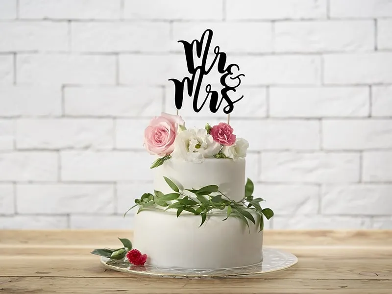 Mariage Mr Mrs noir ​Boulangerie Pâtisserie Pain Levain Viennoiseries