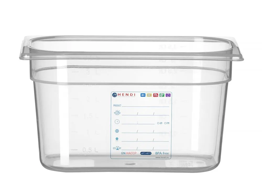 HENDI 880364 Bac Gastronorme 1/4 - Éclairage de qualité avec frais de port offerts Bac Gastro Inox AISI 304 GN 1/4 Plein H. 65 mm - Gastroland