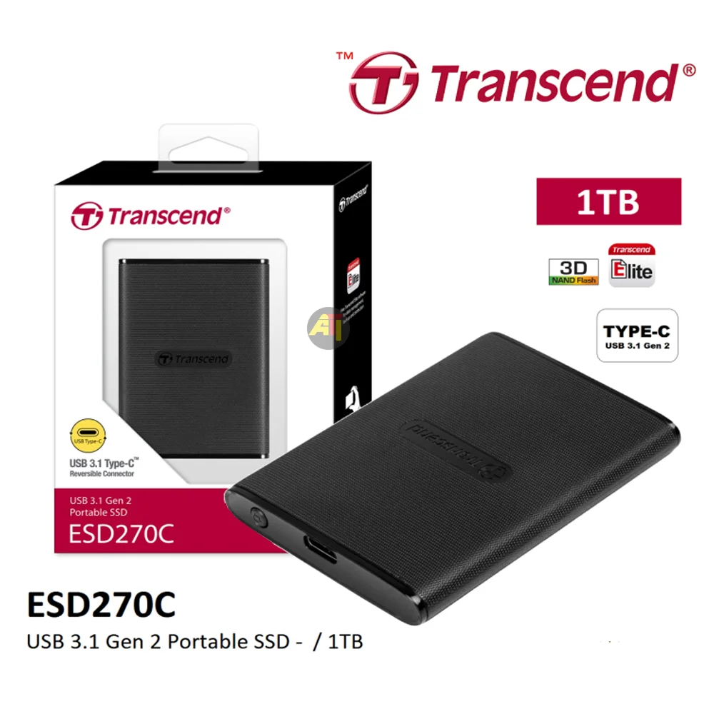 Disque Dure Externe SSD 1To Transcend ESD270C USB 3.1 Type-C - Saldi Straordinari Charge – Offerte Speciali Disponibili Adesso