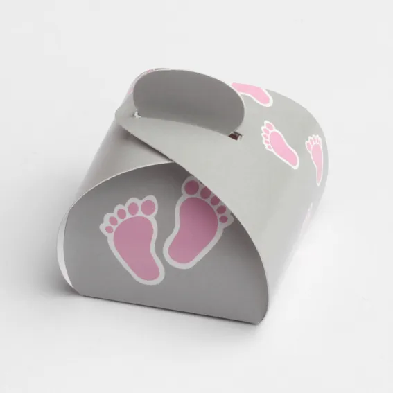 Boite à Dragées « Petits Pieds » Rose et gris – Mimosa – Lot de 10 - ​Boulangerie-Pâtisserie | Pain au Levain & Viennoiseries​ Boîte à Pain D'Angle Réglable 4 Étages Avec Couvercle – Rangement  Transparent Pour Pâtisseries, Gâteaux Et Collections