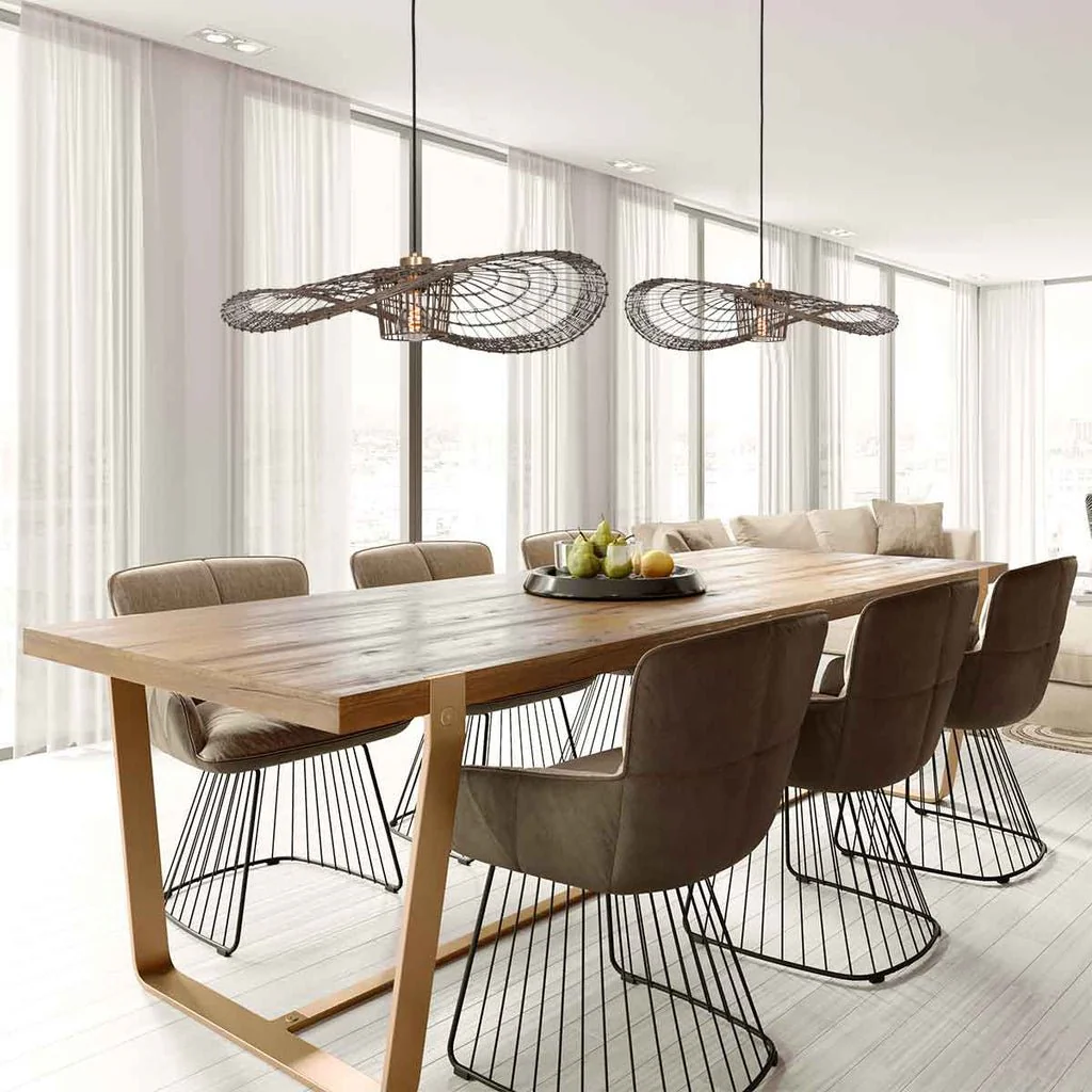 Suspension Élévatrice en Rotin Bronze | Tira fleur - E-shop mondial – Produits durables, modernes et accessibles partout