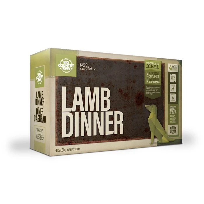 Nourriture crue Dîner agneau Big Country Raw 4 lb - Saldi Straordinari – Offerte Speciali Disponibili Adesso - Blue homestyle recipe