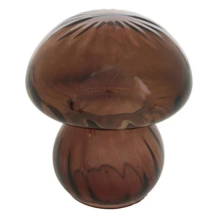 Déco à poser champignon en verre taupe H16 - Édition Limitée – L’Art de la Table Française en Promotion ! - {'count': 17, 'name': 'Lampe'}