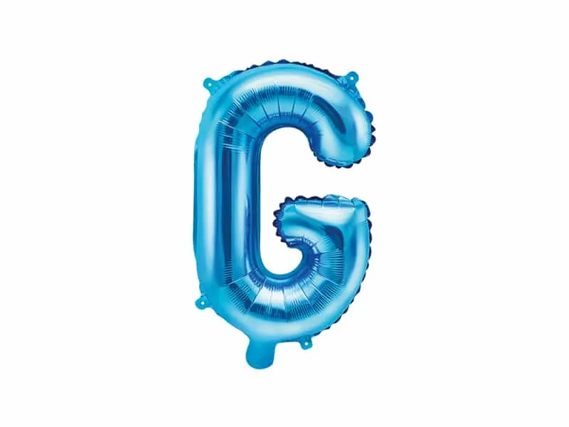 Ballon lettre G- Bleu ​Boulangerie Pâtisserie Pain Levain Viennoiseries