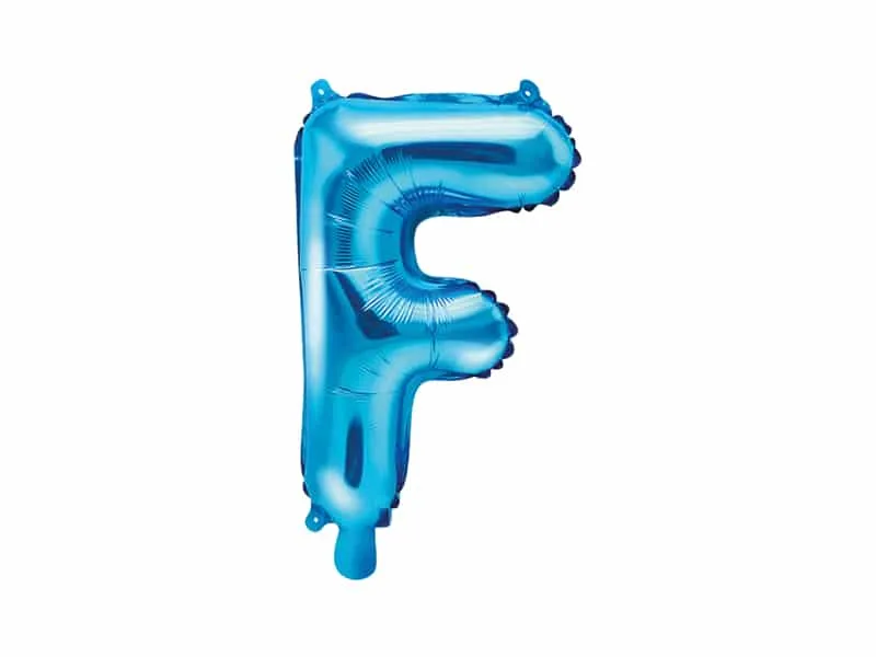 Ballon lettre F- Bleu ​Boulangerie Pâtisserie Pain Levain Viennoiseries