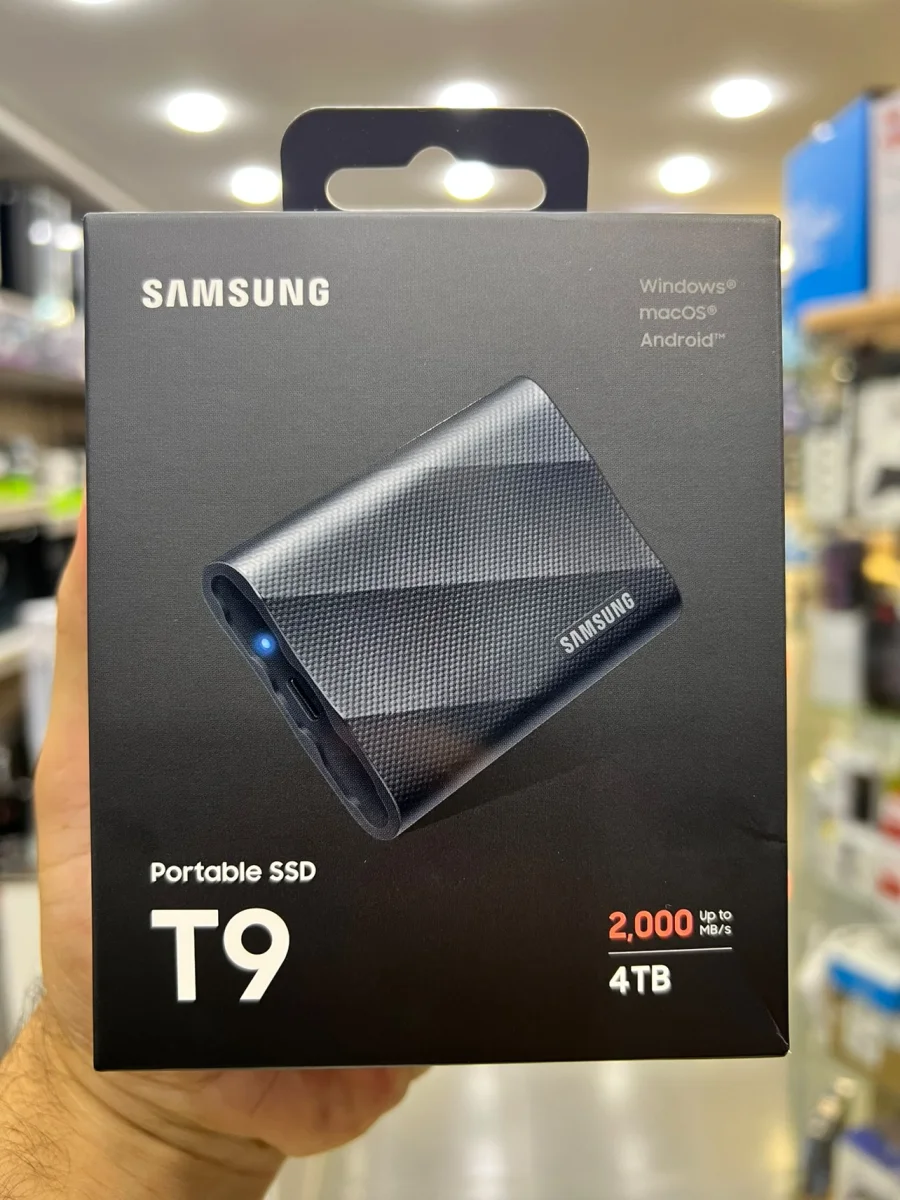 SAMSUNG SSD PORTABLE T9 4TO – DISQUE DURE EXTERNE – TYPE GB C- SUPER FAST – 2000 MO/S – ETANCHE – BLACK - ​Drones Professionnels & Grand Public | Boutique Française