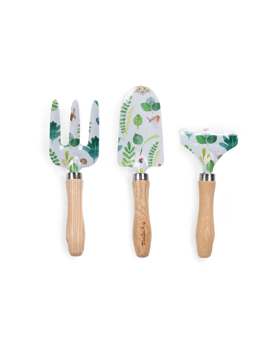Ensemble Kit d'outils de jardinage - Le botaniste - Moulin Roty - Boutique Maman & Bébé – Produits Essentiels au Quotidien