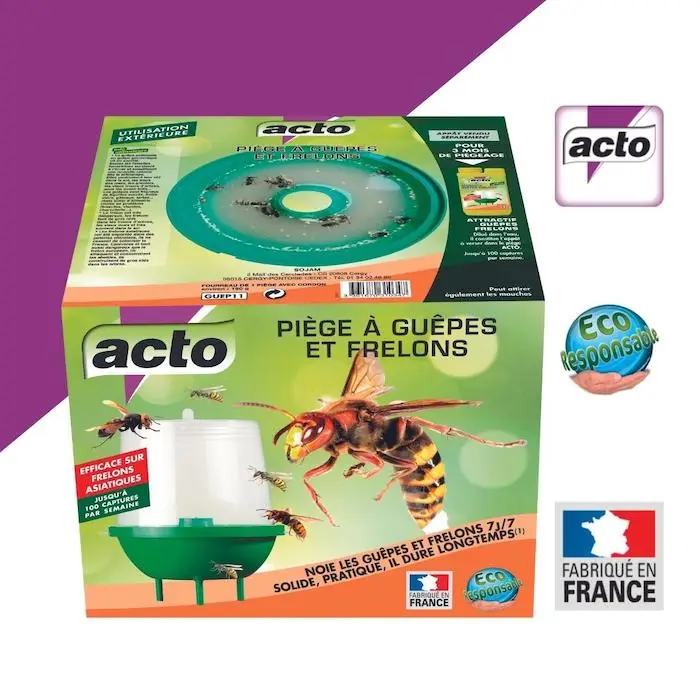 Piège à guêpes et frelon Acto - Éclairage de qualité avec frais de solaire port offerts