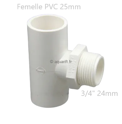 connecteur PVC mm Femelle déviation 3/4&Prime Professionnels Grand Public Boutique Française