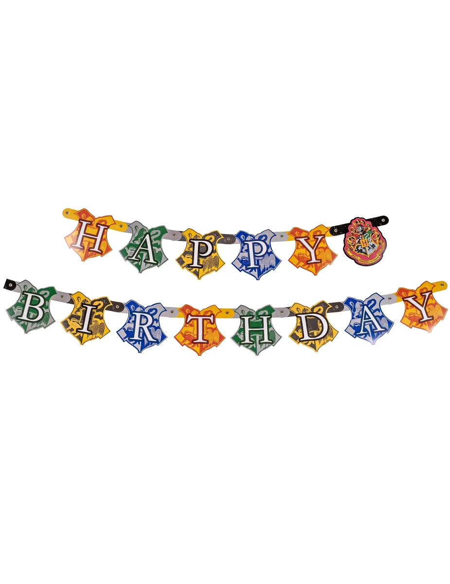 Bannière Happy Birthday Harry Potter – 182 cm Maison Poudlard - E-shop mondial – Produits durables, modernes et accessibles partout - Bannière darrière