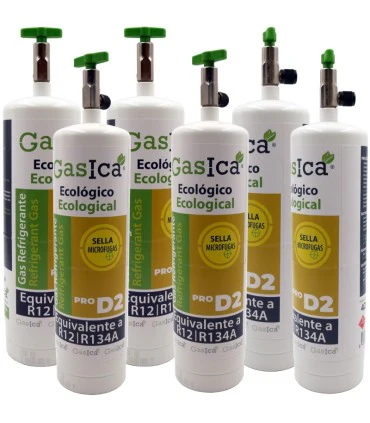 Pack gas refrigerante GASICA PRO D2 R12 R134a Accessoires Électroménagers Promotion Maison Cher