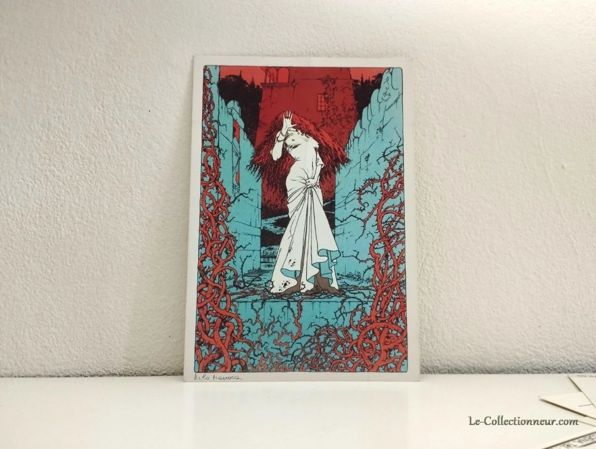 Carte postale érotique Milo Manara - Vins Rouges Harmonieux pour Chaque Occasion - Cave