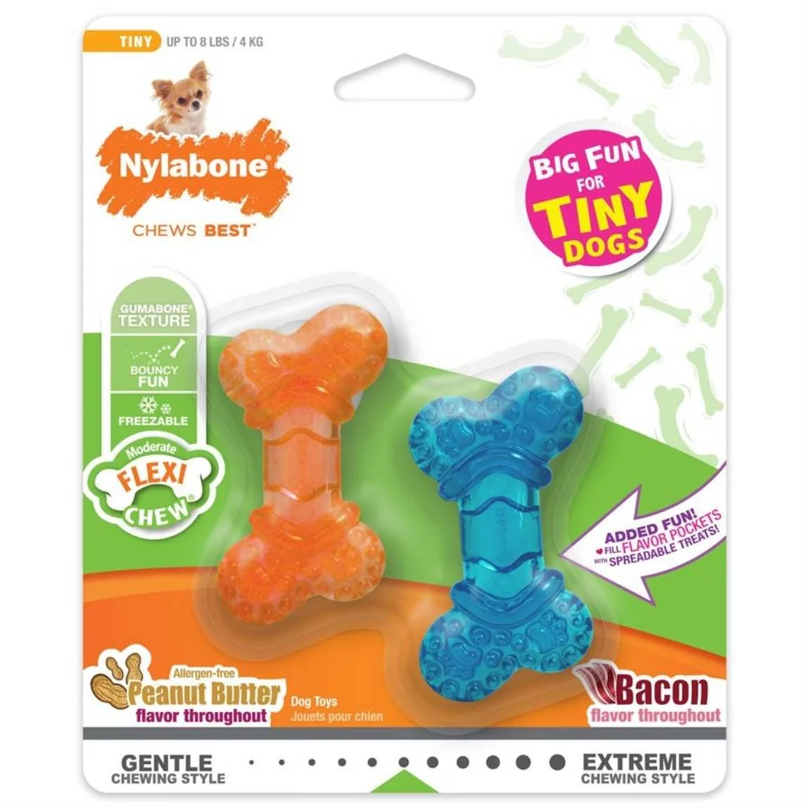 Ensemble d’Os Minis au Beurre d’Arachide et Bacon en Nylon pour Chien – Nylabone - Saldi Straordinari – Offerte Speciali Disponibili Adesso - pedigree ensemble os mini beurre chien