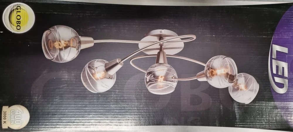 Plafonnier central 5 lampes 54348-5 - Éclairage de qualité bronze avec frais de port offerts