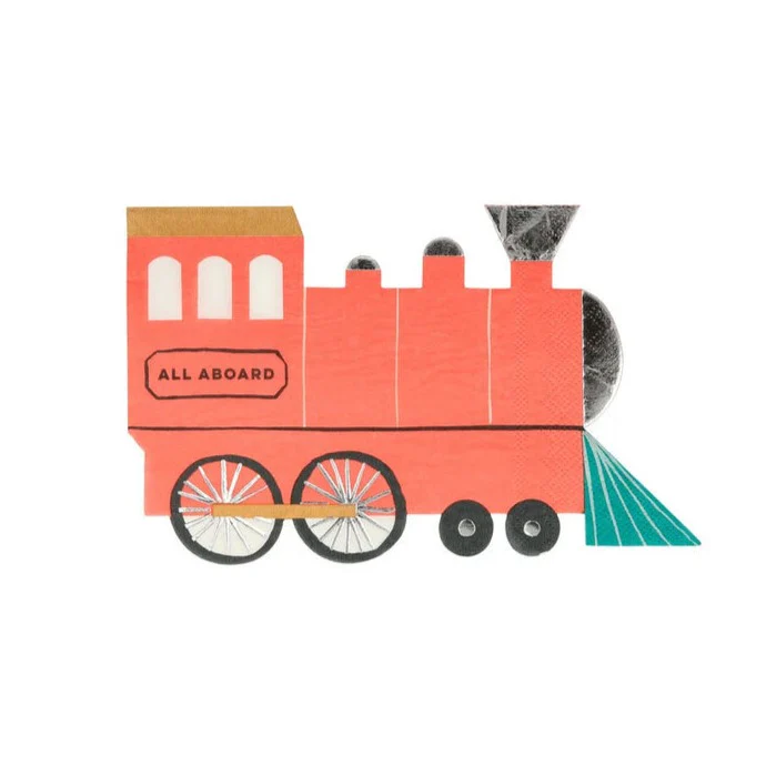 Meri Meri Ensemble Petites Serviettes Papier Train||Meri Meri Set Train Napkins Boutique Bébé Ligne Soins Jouets Articles Maison