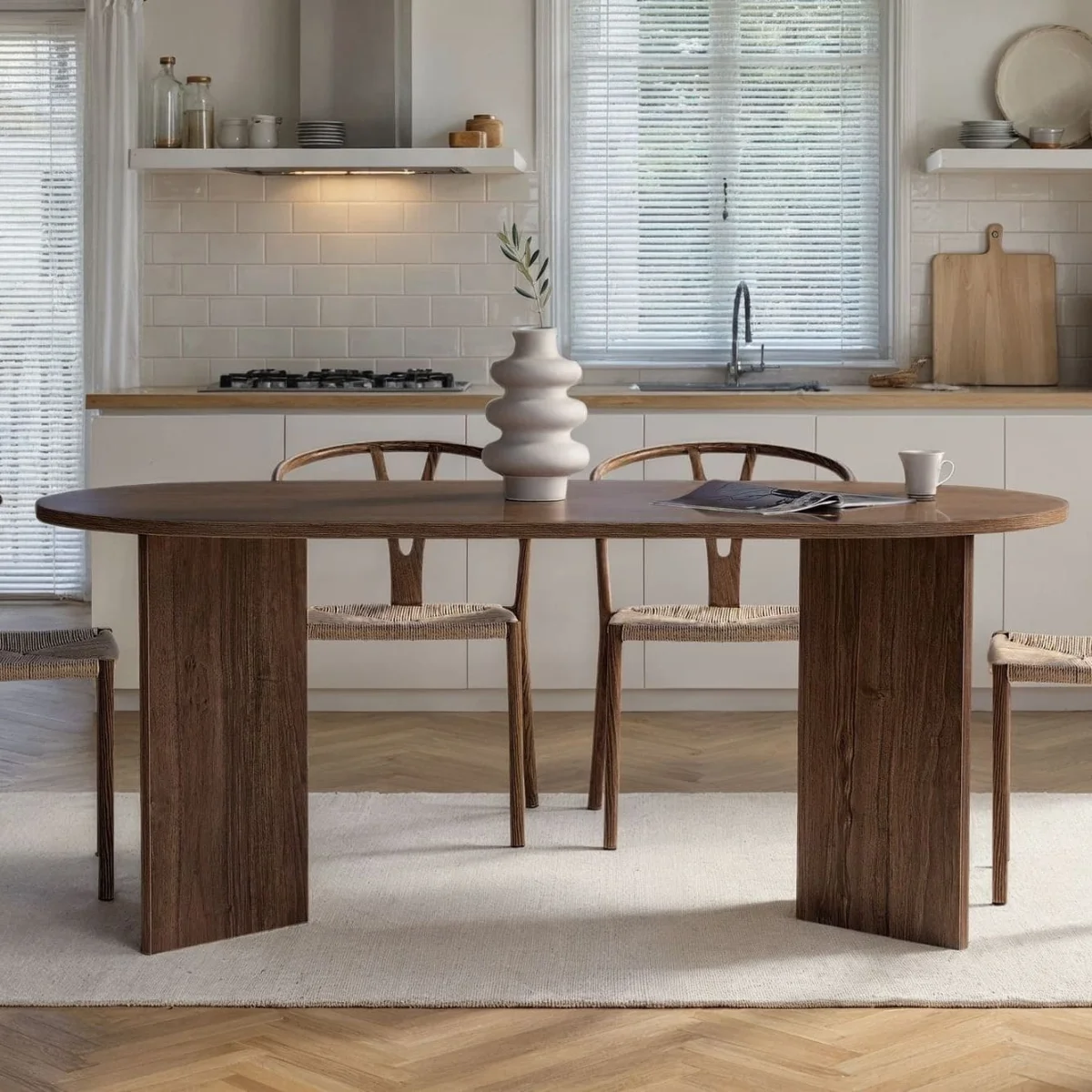 Table de salle à manger ovale – 180x90x75cm – bois foncé - Édition Limitée – L’Art de la Table Française en Promotion ! VISWIN 76 x 107 cm Table à Dessin en Bois Extra-Large, Hauteur et Angle  Réglables,