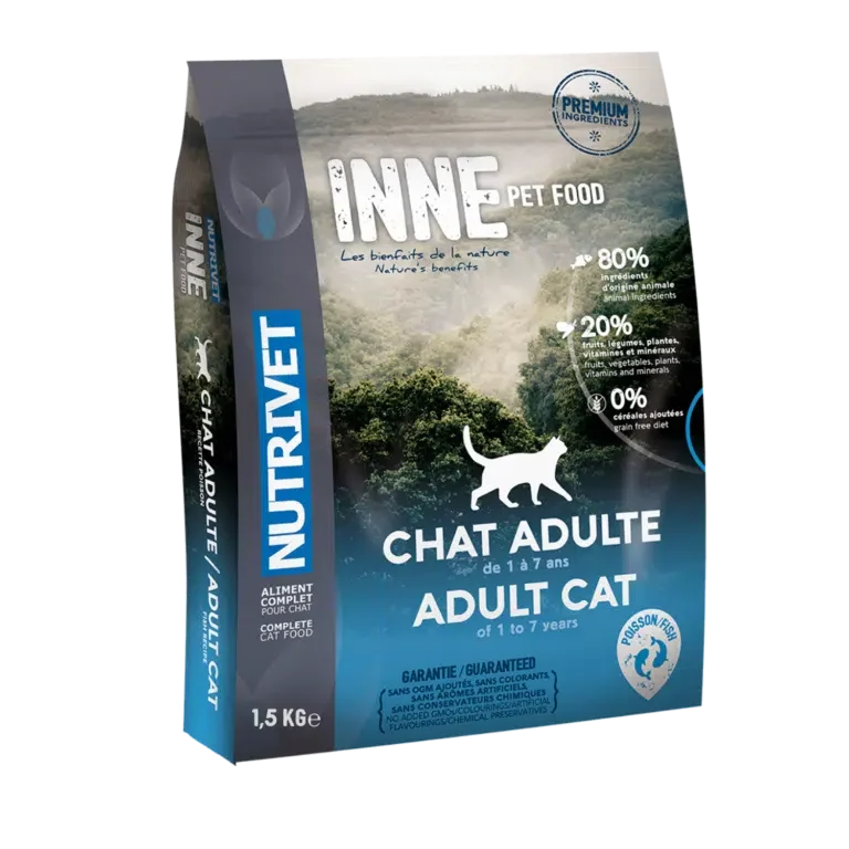 INNE croquettes chat poisson 6 kg - E-shop mondial – Produits durables, modernes et accessibles partout CROQUETTES DE POISSON AIL FINES HERBES PECHE OCEAN 300G