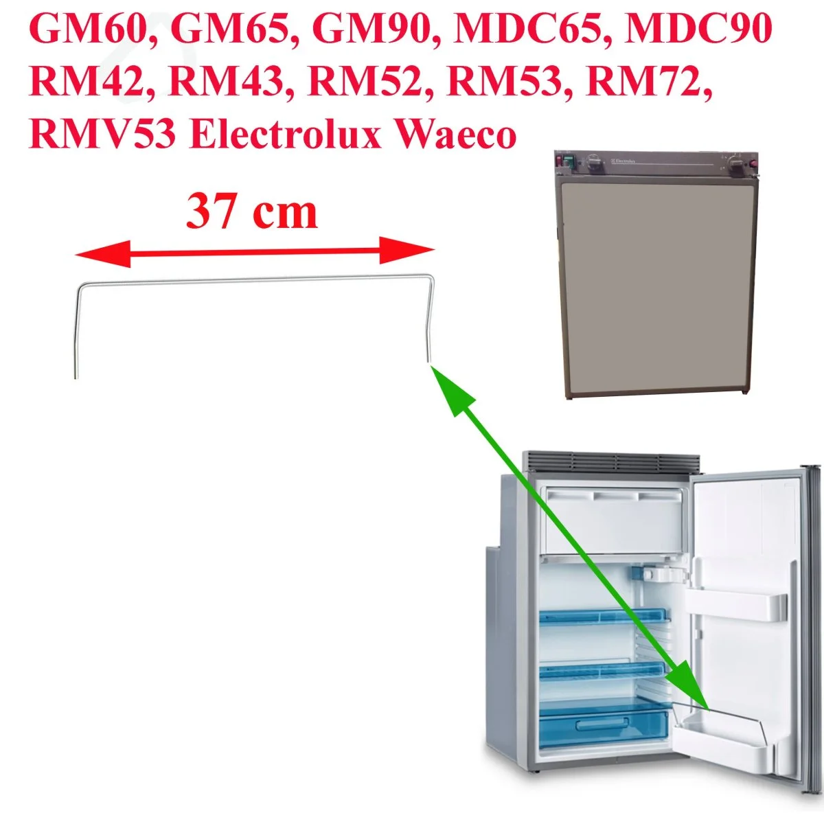 Electrolux Waeco anti-chute bouteilles balconnet refrigerateurs GM60 GM90 MDC65 MDC90 RM42 RM43 RM52 RM53 RM72 RMV53 Accessoires Outdoor Liberté Mouvement