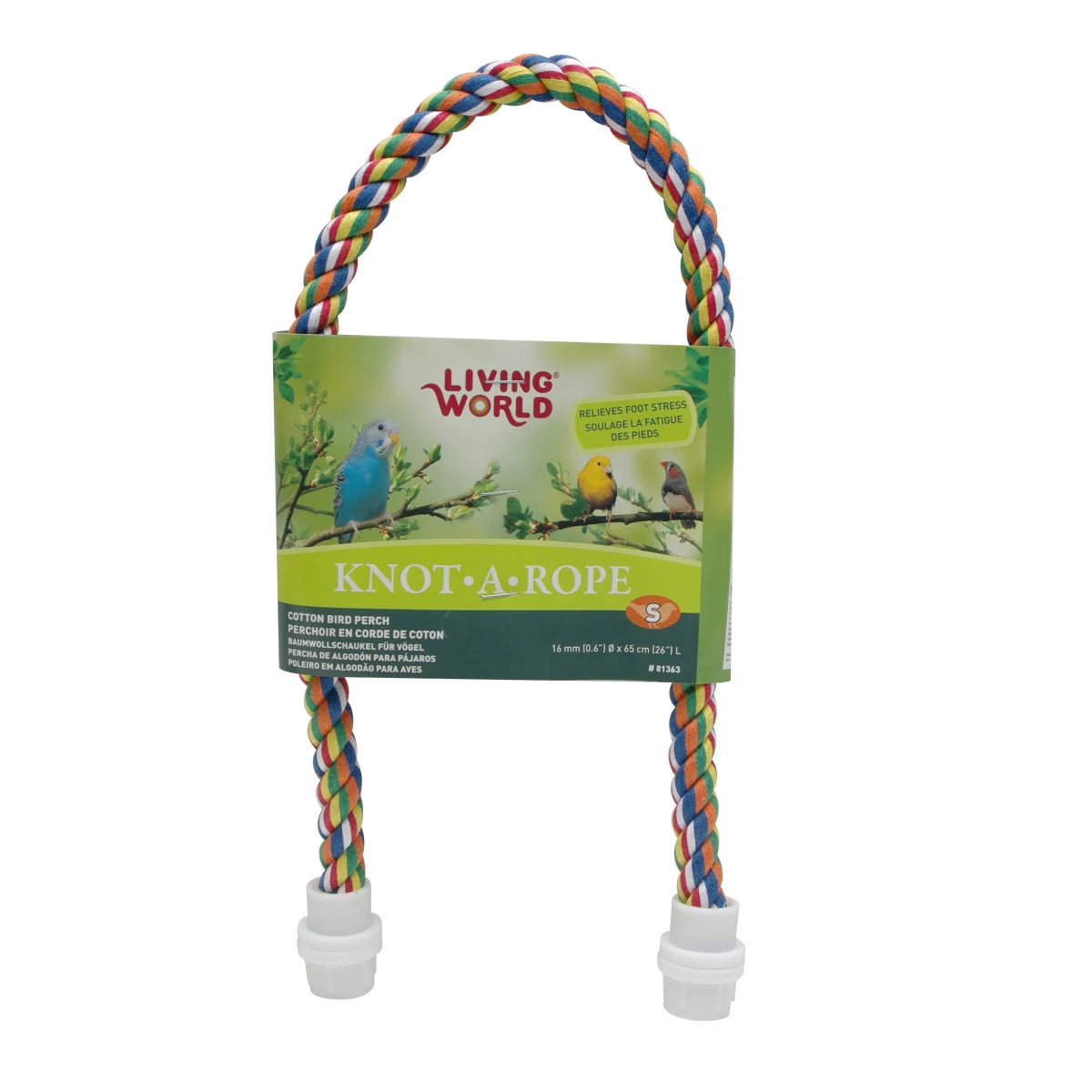 Grand perchoir en coton, diamètre de 16mm – Living World - Saldi Straordinari – Offerte Speciali Disponibili Adesso Perchoirs en Corde pour perroquets, perruches et oiseaux