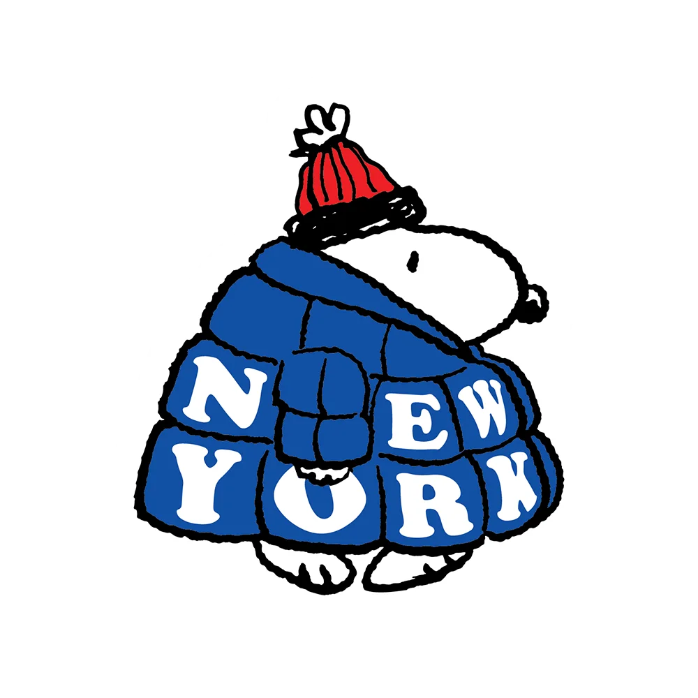 Sticker Snoopy Doudoune Fluffy Bleue NY - Organisation de la maison avec des solutions de rangement 30 idées pour bien organiser sa maison et récupérer de l'espace | GQ France