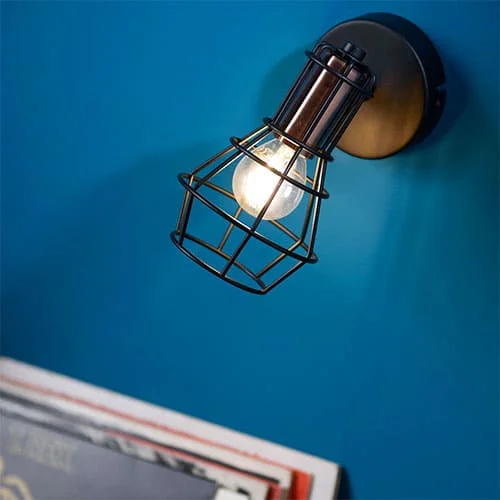 Spot mural orientable HARLOW noir et cuivré Harlow en métal - Accessoires pratiques maison pour un intérieur plus fonctionnel