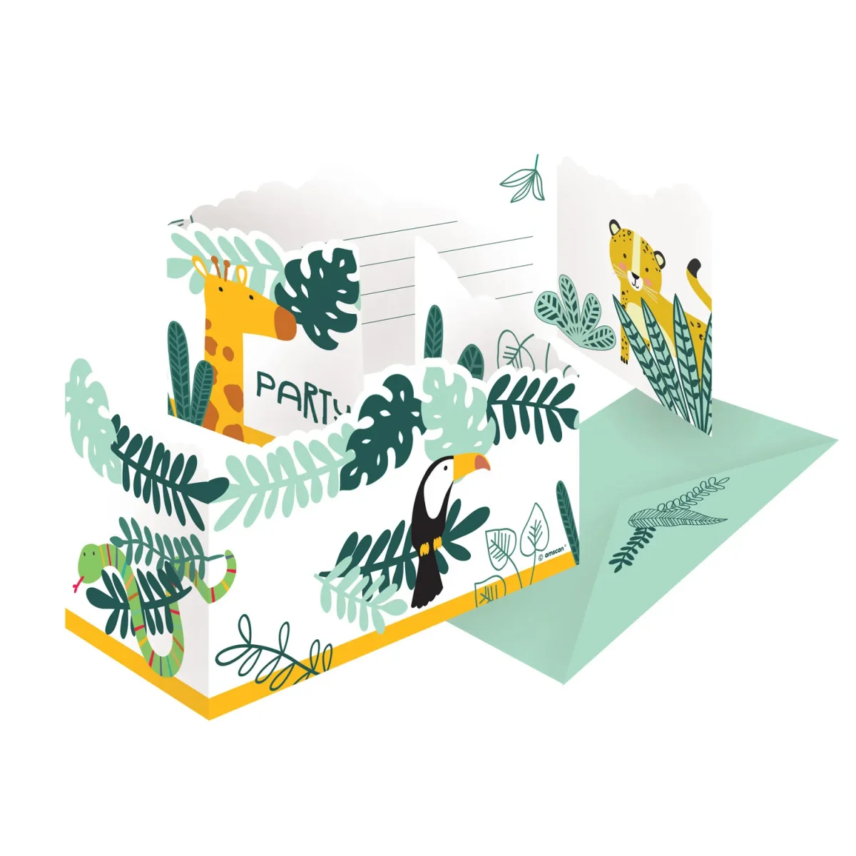Cartes invitation anniversaire jungle – Lot de 8 - ​Boulangerie-Pâtisserie | Pain au Levain & Viennoiseries​ - {'count': 2, 'name': 'profitez'}